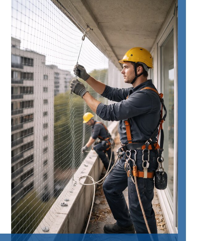 Монтаж сетки от птиц в Мысках от 4564 р. | ВЫСОТНИК-Мси