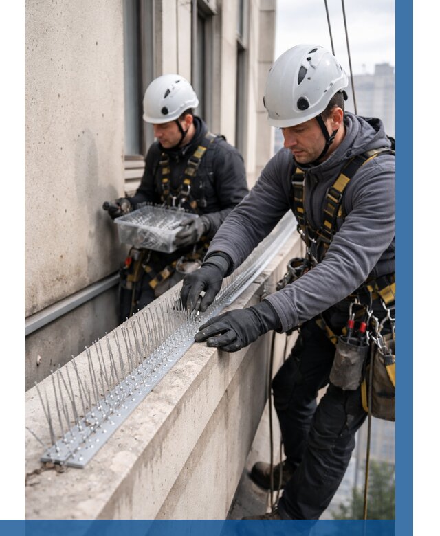 Установка шипов от птиц в Мысках от 862 р. | ВЫСОТНИК-Мси