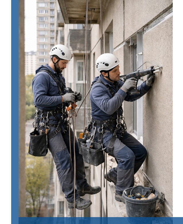 Промышленные альпинисты высотные работы и монтаж в Мысках